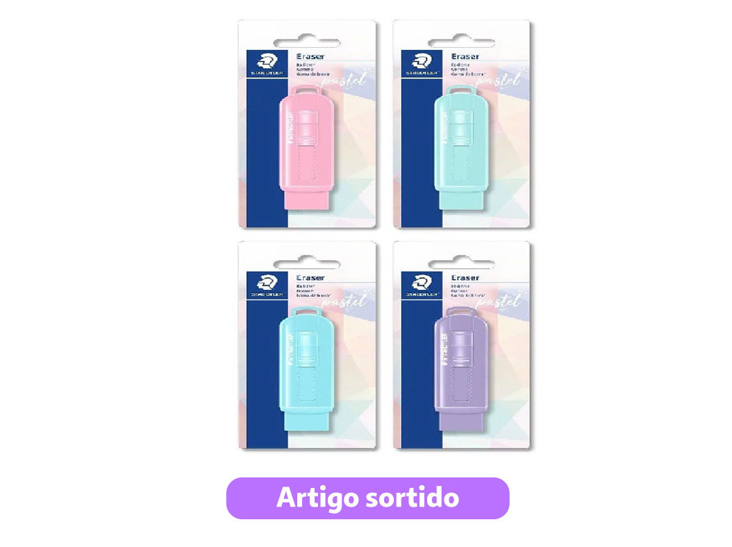 BORRACHA STAEDTLER PASTEL CORES SORTIDAS