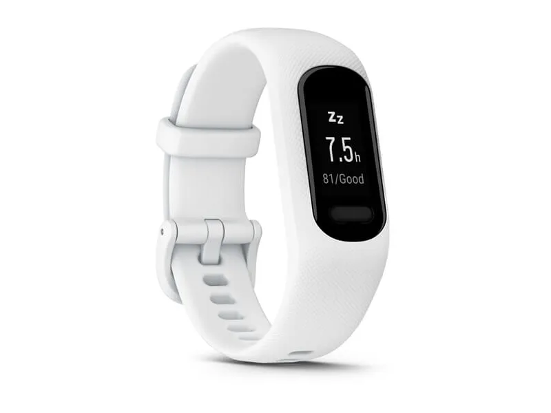 Garmin vívosmart 5 - Aktivitetssporer med bånd - silikone - hvid - båndstørrelse: S/M - monokrom - Bluetooth, ANT  - 24.5 g