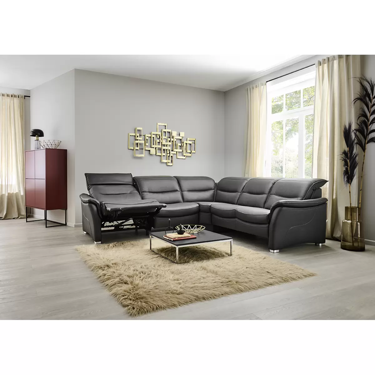 Ecksofa Kassel Anthrazit