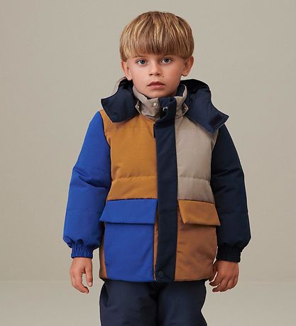 Liewood Dunjakke - Paloma - Vendbar - Colour Block/Surf Blue Mix