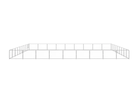 Chenil extérieur cage enclos argenté 900 x 900 x 70 cm 02_0000306