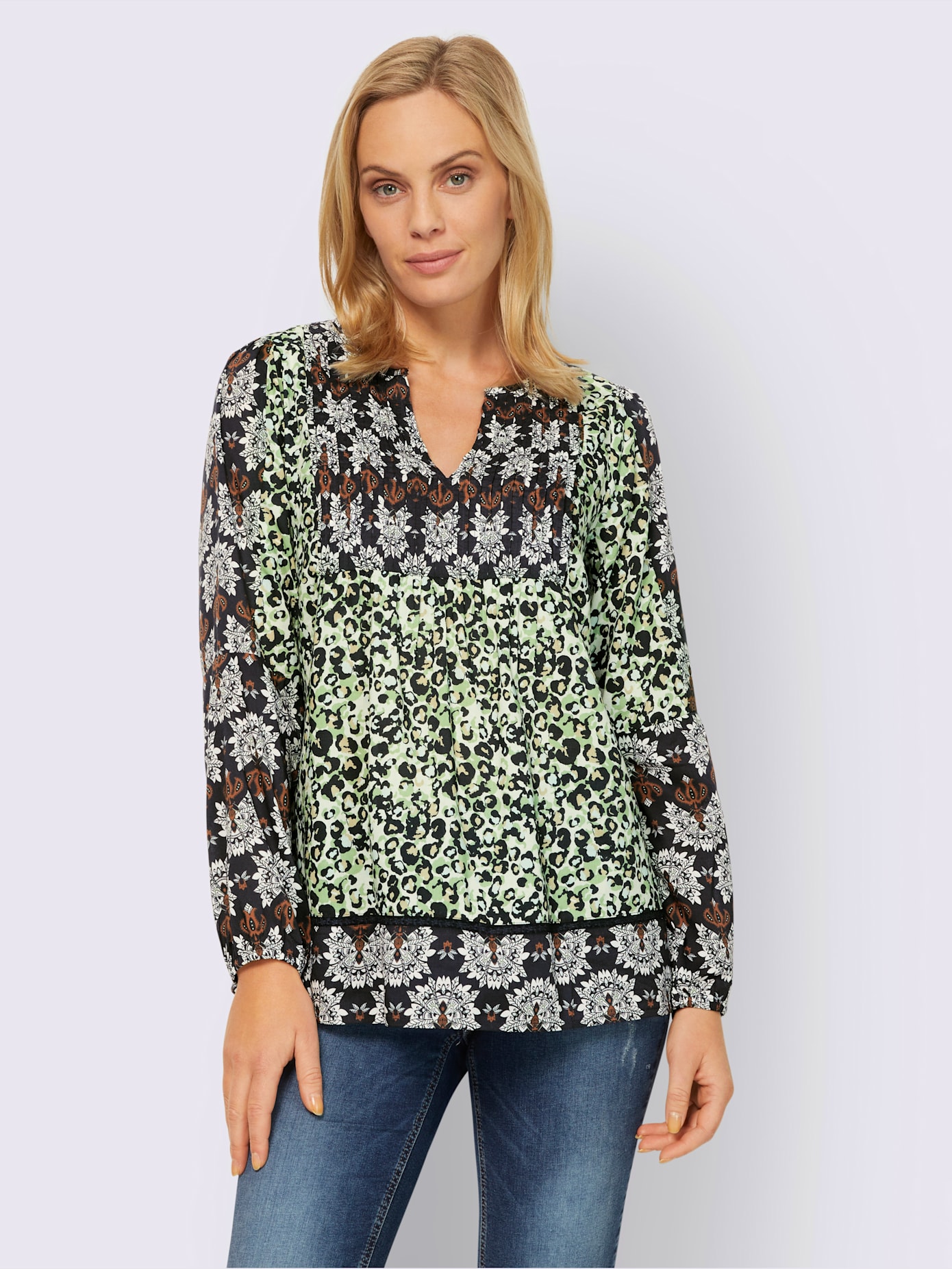 Chemisier motif patchwork