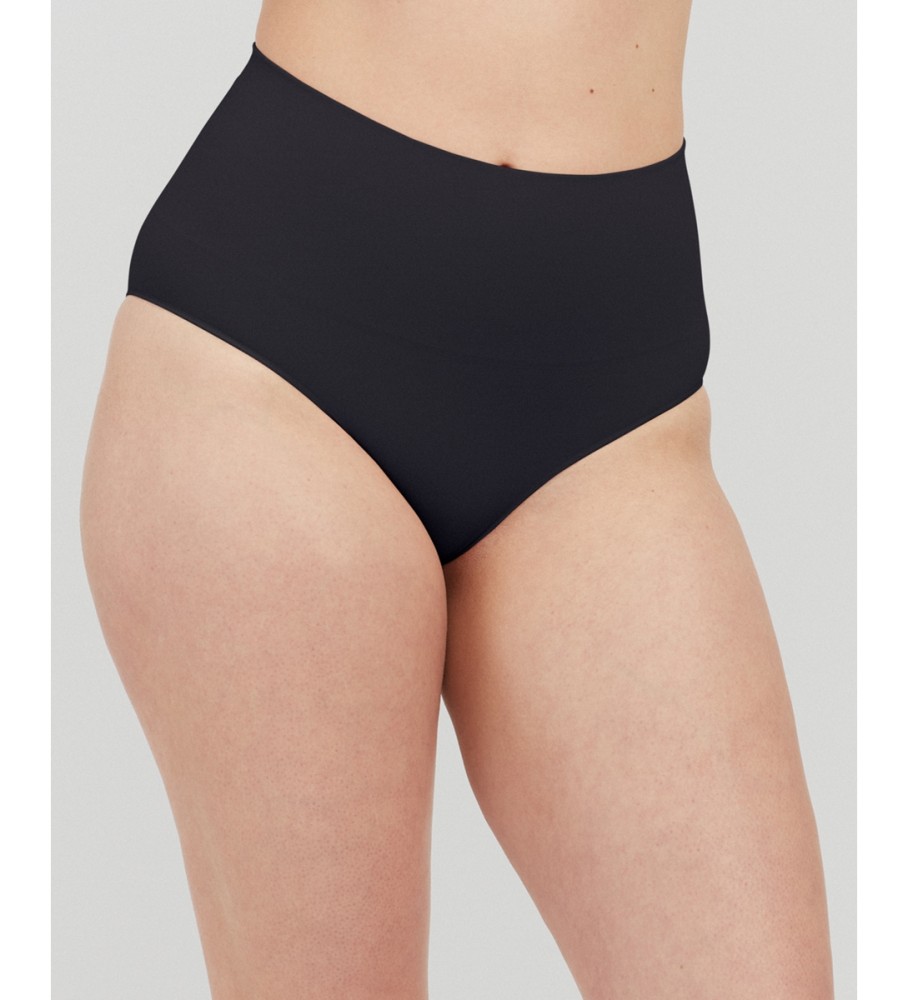 Calcinha modeladora de cintura alta SPANX, preta