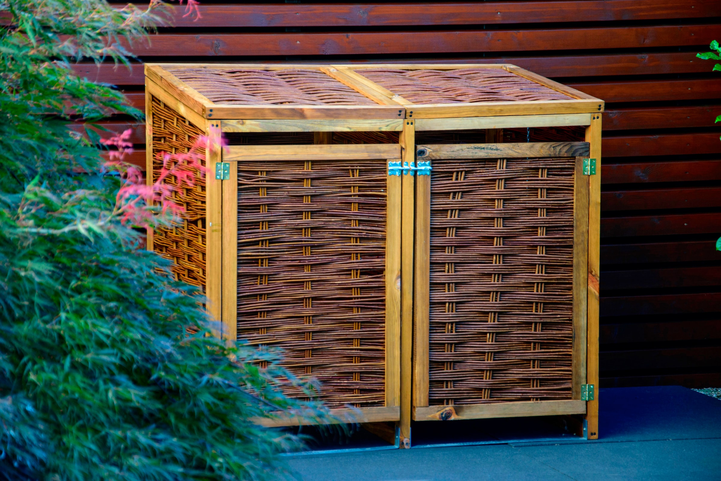 dobar Mülltonnenbox 2x120l, BxTxH: 125x80x115 cm