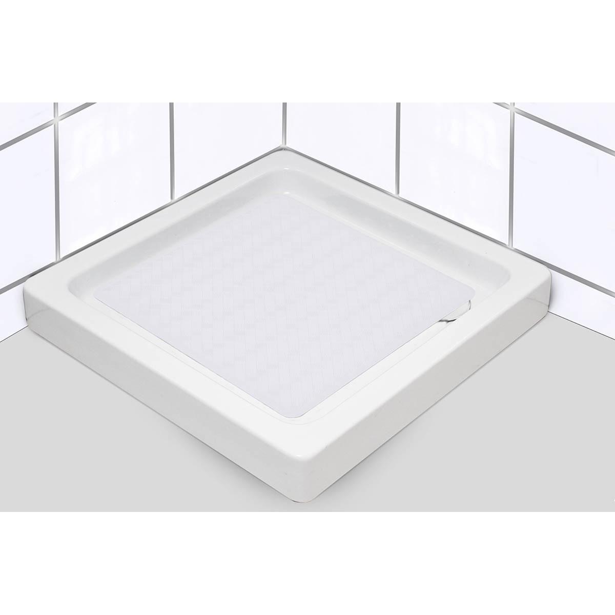 FOND DE DOUCHE CAOUTCHOUC NATUREL 53X53CM BLANC