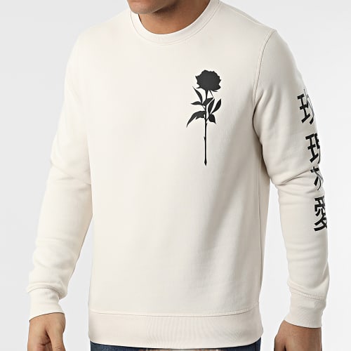 Sweat Crewneck Oriental Mono Beige Noir