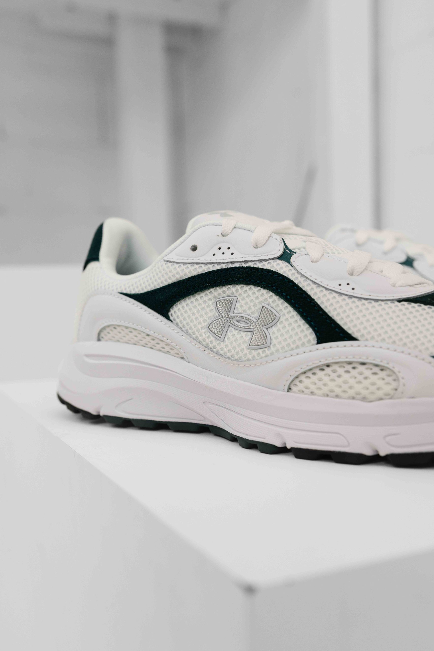 Under Armour Tech Runner Sneakers Heren Wit/Groen