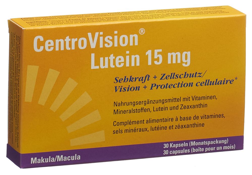 CENTROVISION Lutein 15 mg<br>30 Stück, Blister, Kapsel