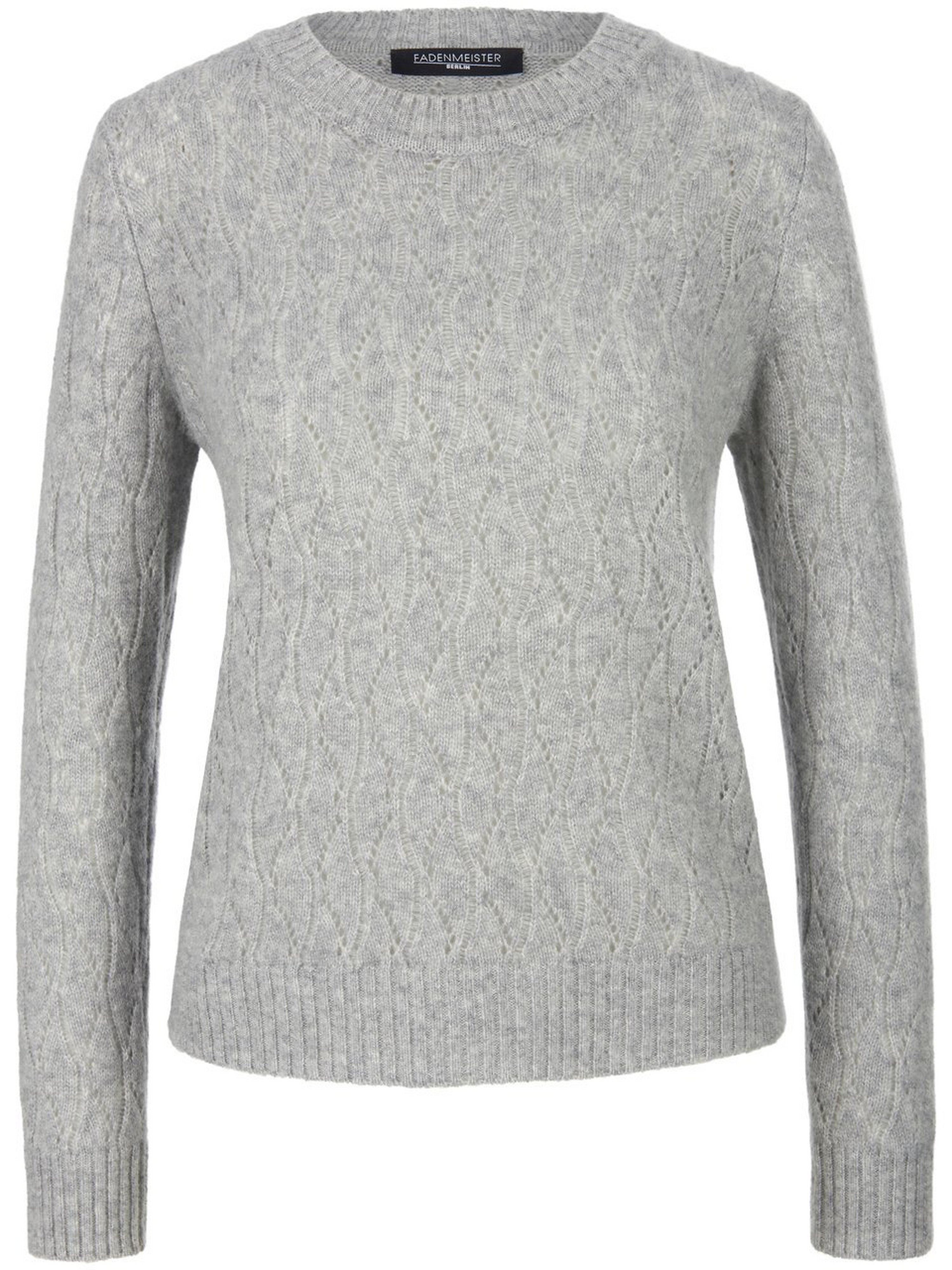 Rundhals-Pullover aus Schurwolle und Kaschmir