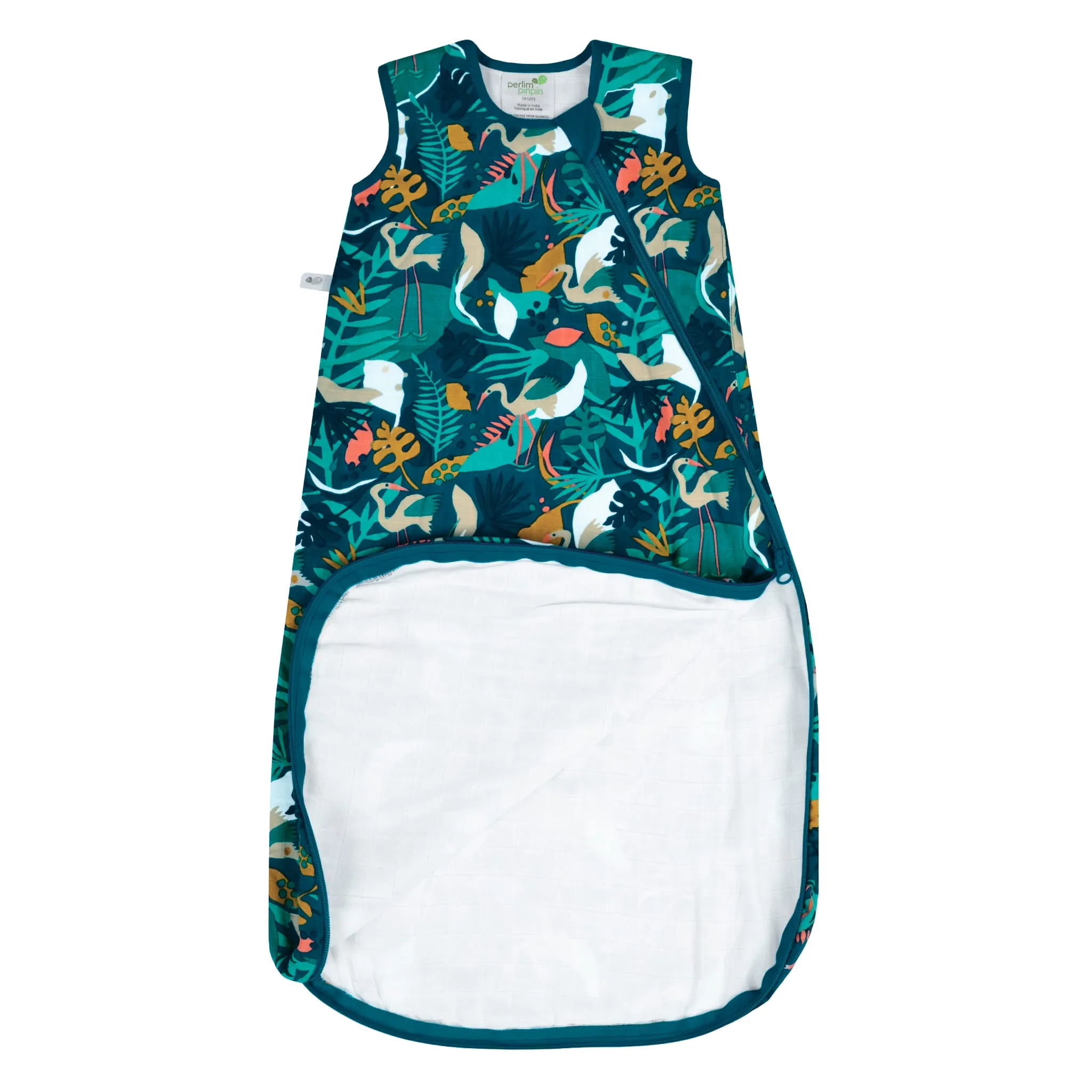 Perlimpinpin Sac de Nuit Mousseline Bambou 0-36mois - Oiseaux