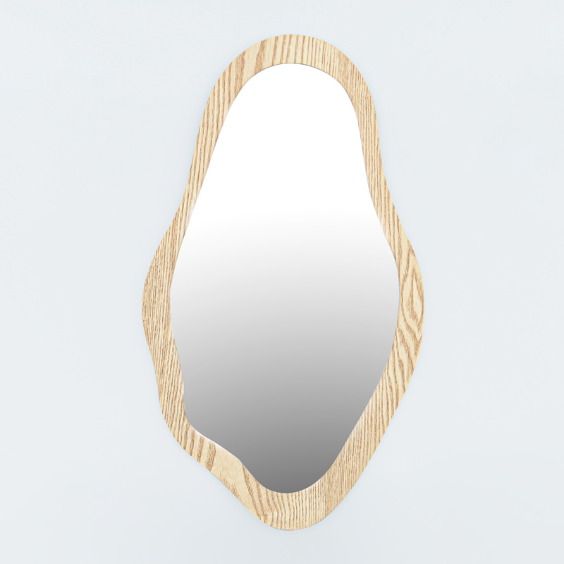 Miroir forme organique beige