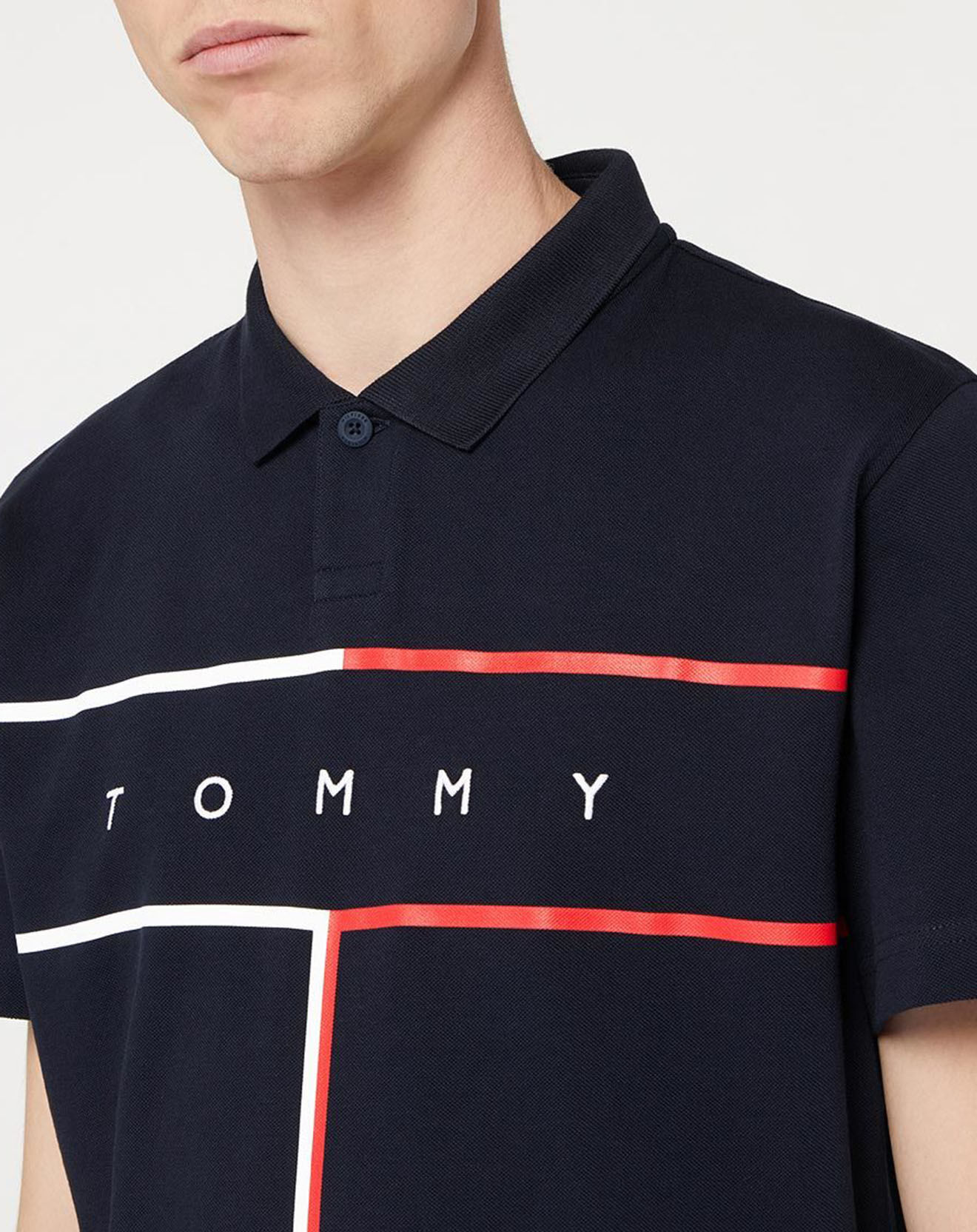 Tommy Hilfiger Polo Regular Flag bleu marine