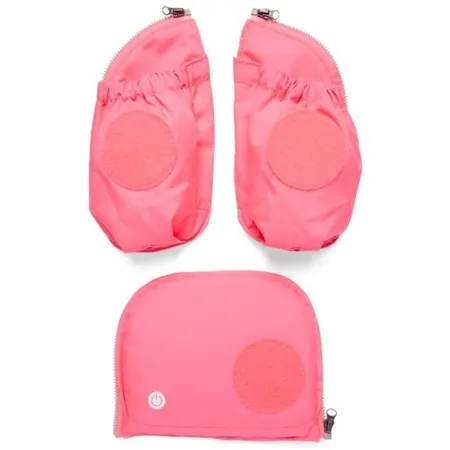 ergobag Fluoreszierendes LED Seitentaschen-Set Pink / Rosa, 3-teilig