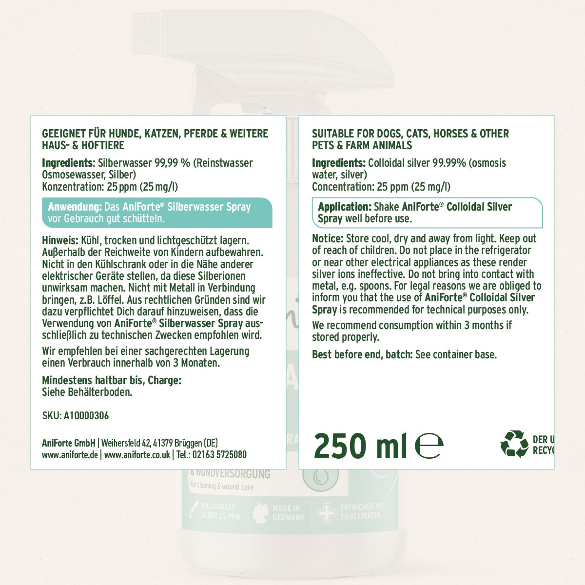 AniForte Silberwasser Spray