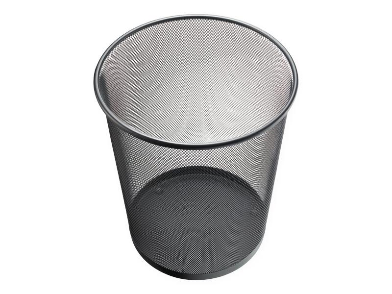 Helit Papierkorb Mesh 23 l, Schwarz Papierkorb aus pulverbeschichtetem Stahl