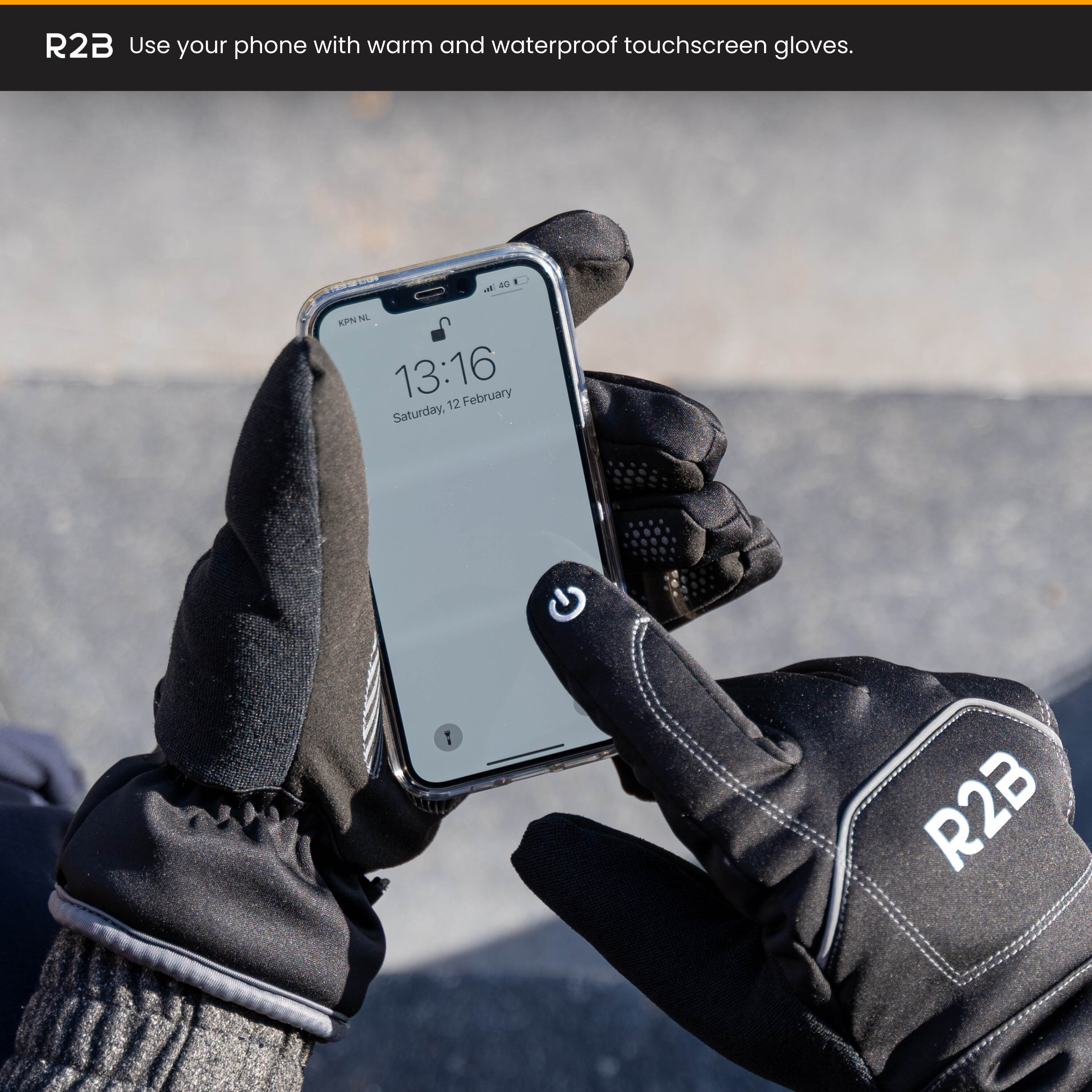 R2B Luxe waterdichte touchscreen handschoenen