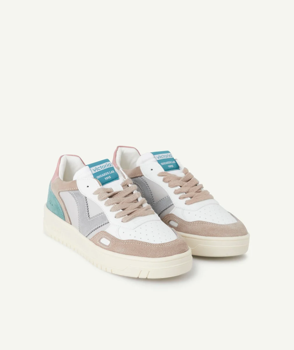 VICTORIABASKETS FILLE MULTICOULEUR LOGO BLEU