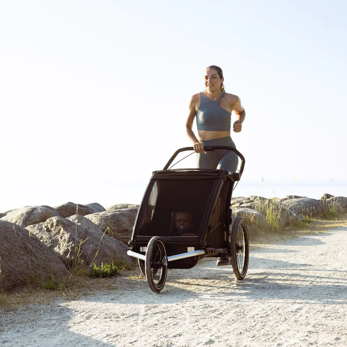 Thule Chariot Jog Kit Double Aluminium/black