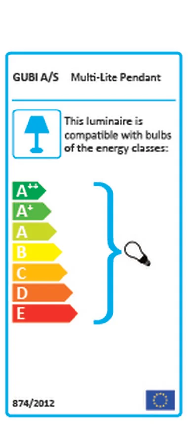 Gubi Multi-Lite Pendant Messing/grå