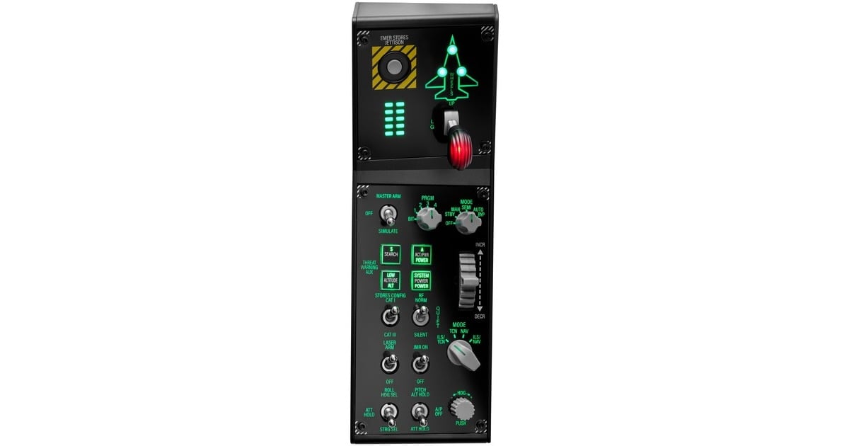 ThrustmasterViper Panel gaming flight sim bedieningspaneel  (Zwart, Pc)