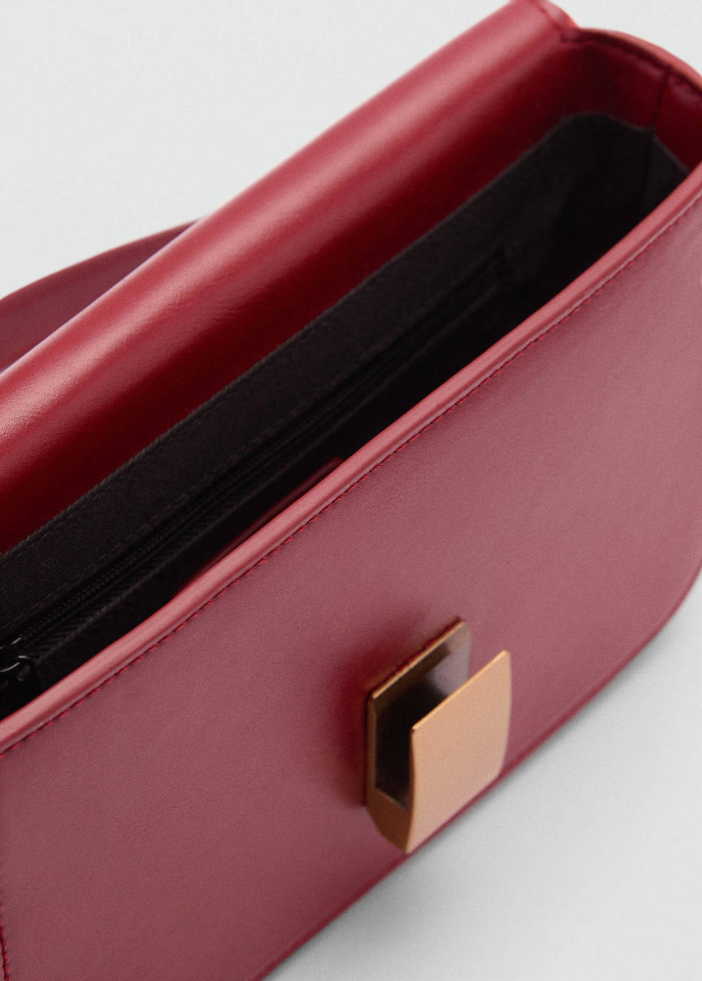 imitatieleren schoudertas rood