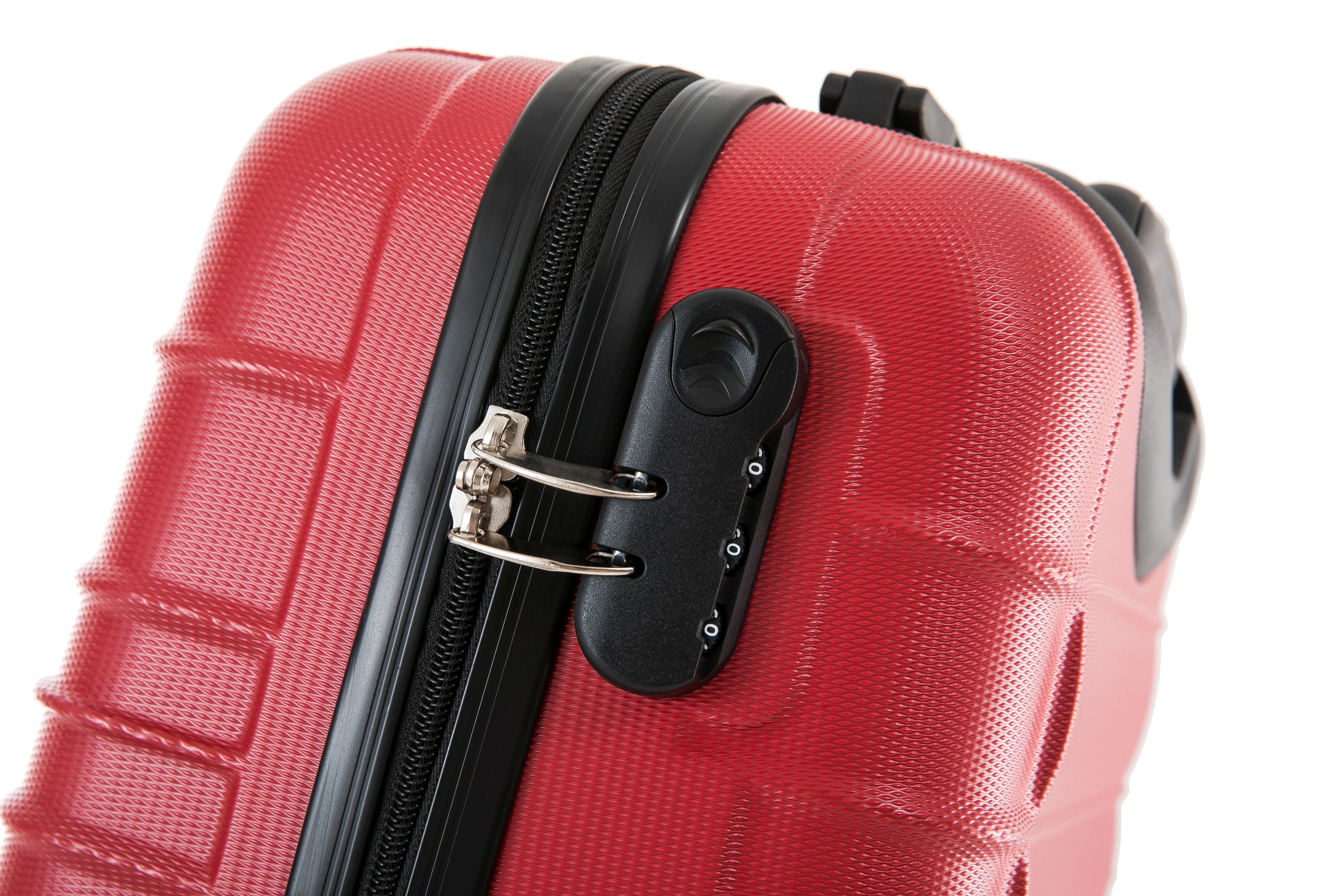 Reisekoffer Hartschalenkoffer AVA 3er Set rot