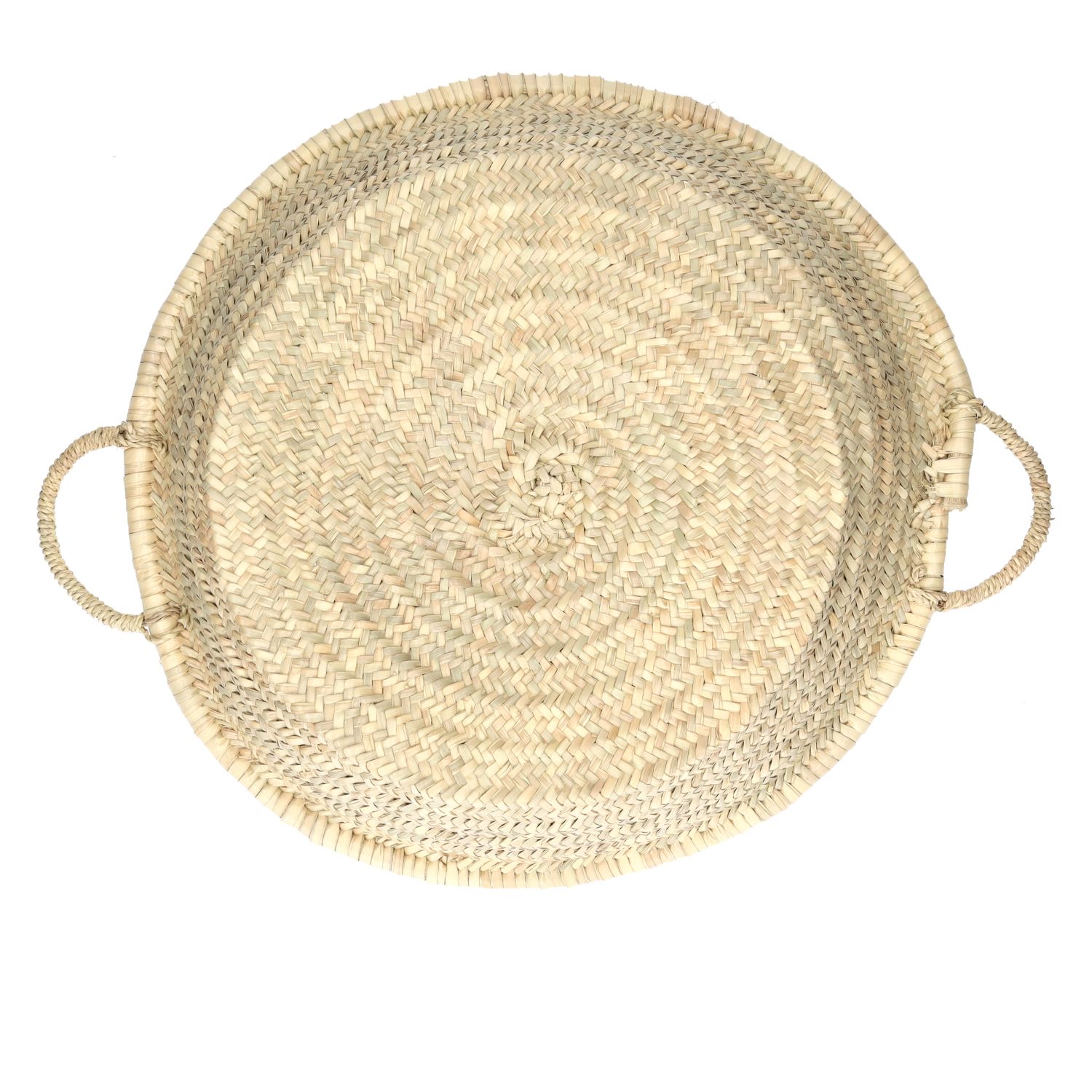 Schaal, palmblad, 2 handvatten, Ø 50 cm x 10 cm