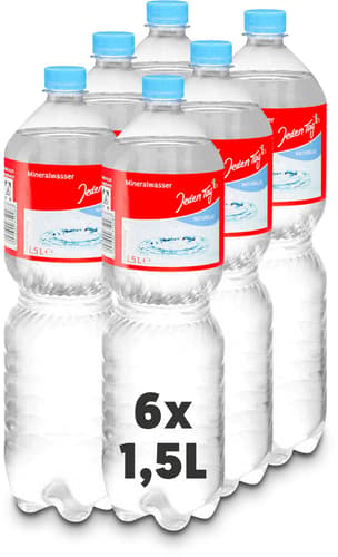 Jeden Tag Mineralwasser Naturelle 6x1,5 l PET (EINWEG)