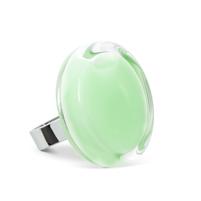 Bague en verre soufflé - Cachou Medium Pastel