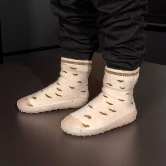 Chaussons chaussettes BEIGE NINI & GIRLS