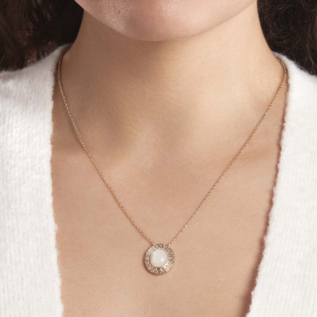 Collier Linna Plaqué Or Jaune Pierre De Lune