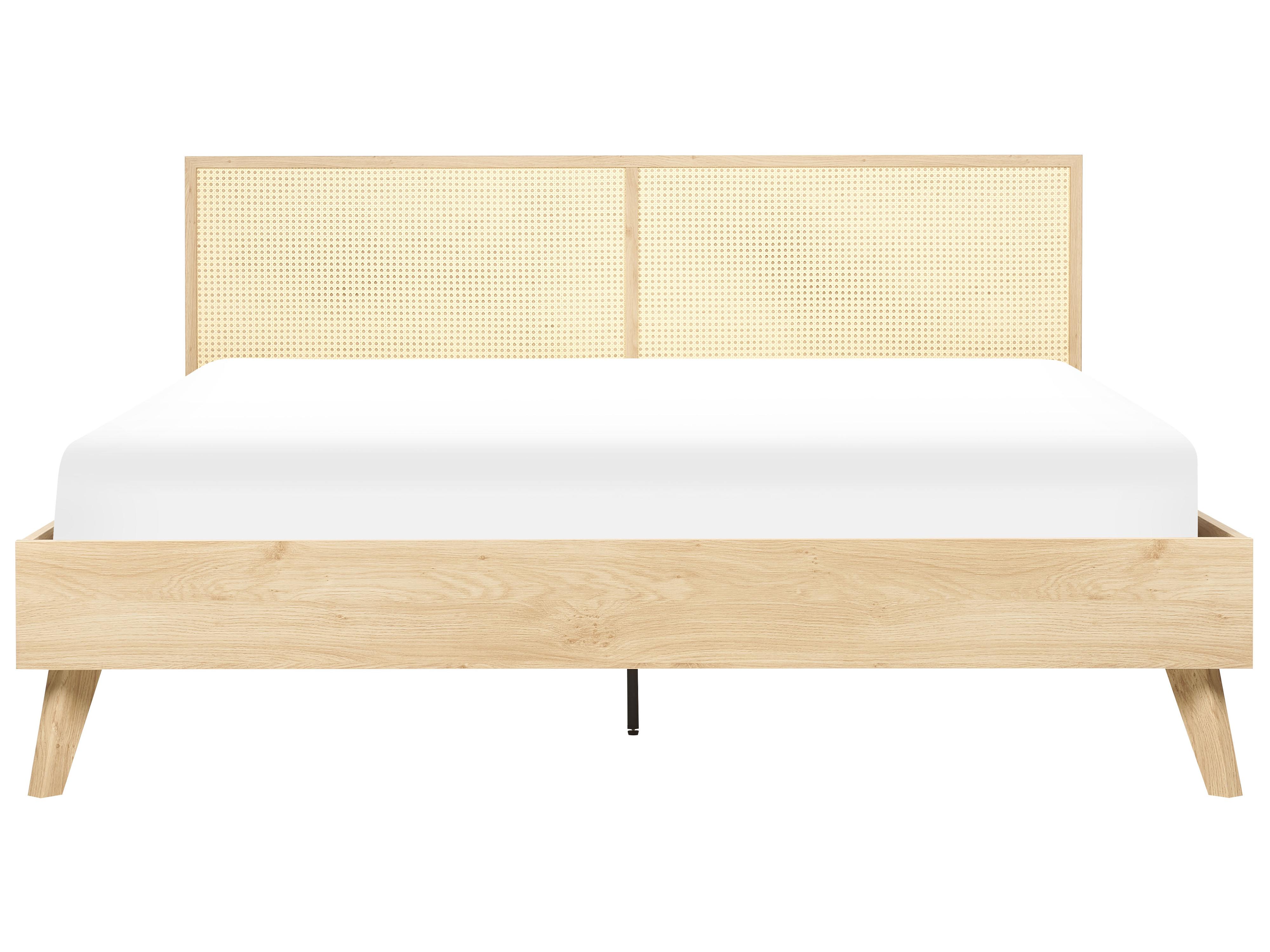 Bed Rotan MONPAZIER 180 x 200 cm Lichtbruin