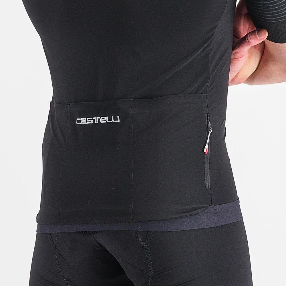 Castelli Premio Black Fietsshirt Korte Mouwen Zwart/Zwart Heren