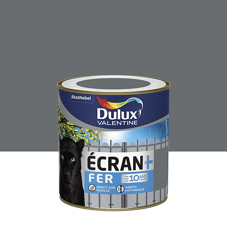 Peinture extérieure Ecran+ Fer protection antirouille Dulux Valentine brillant anthracite RAL 7016 0,5L