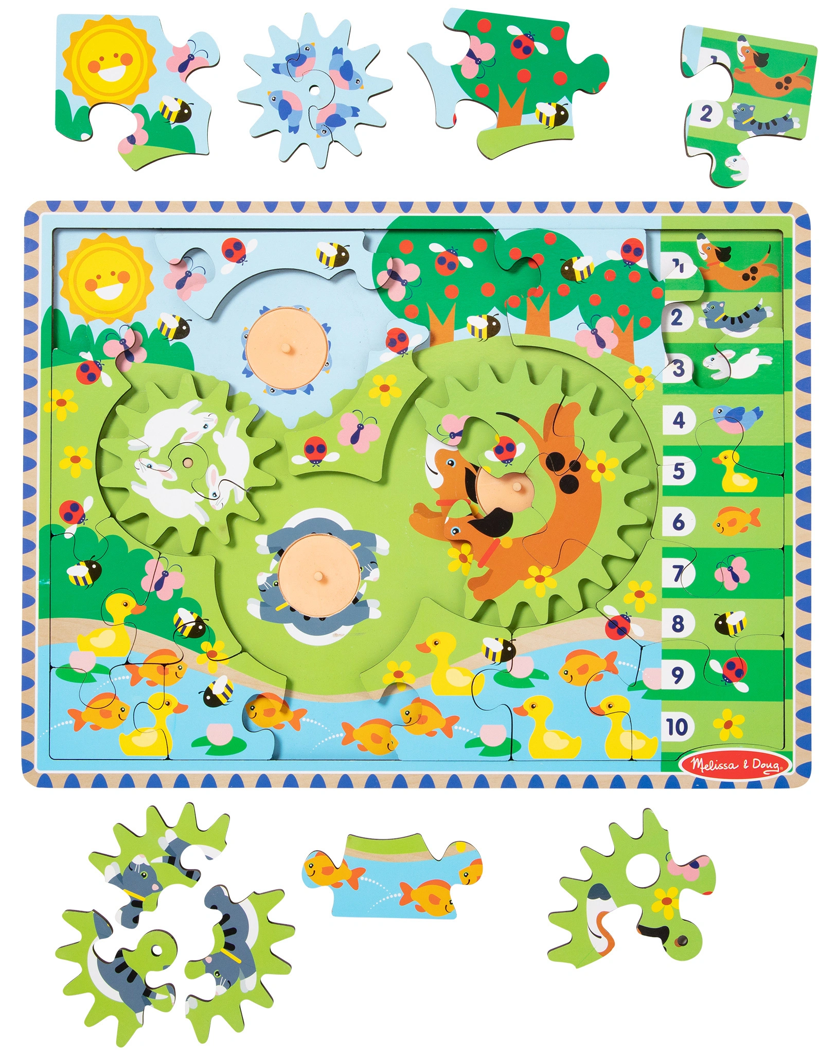 Zahnrad-Puzzle TIERJAGD 24-teilig