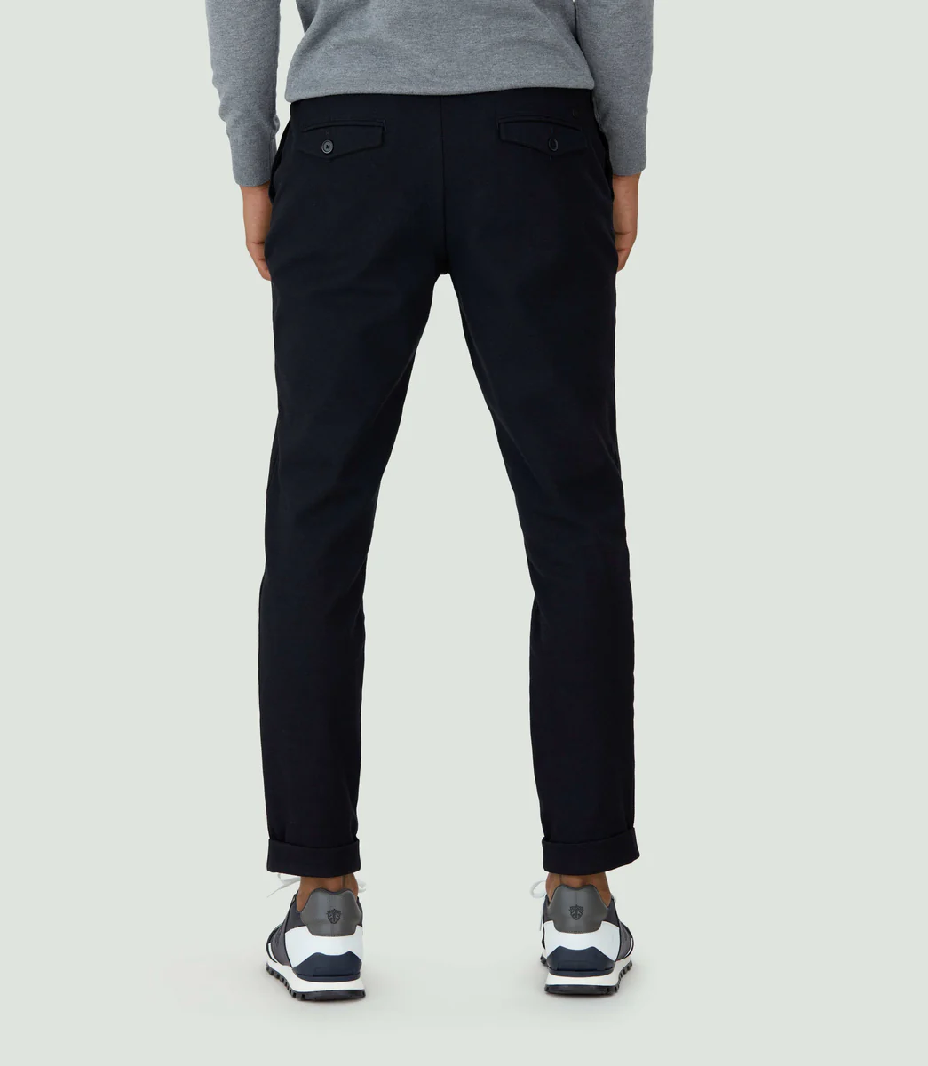 Pantalon chino taille élastique marine 