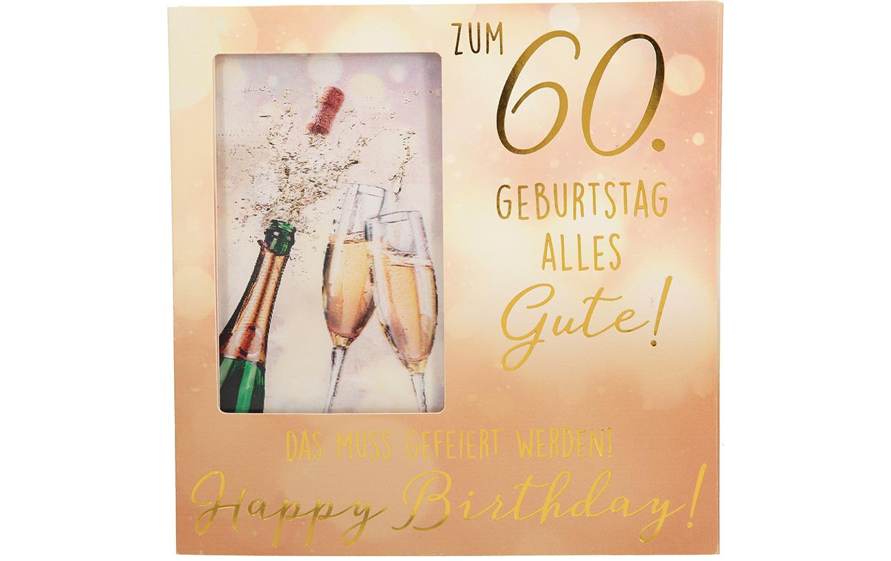 Musikkarte mit Licht 60 Das muss gefeiert werden!Geburtstagskarte mit Musik für den runden Geburtstag
