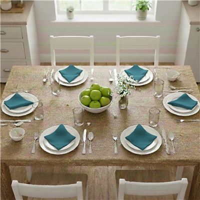 Serviettes de table coton uni Lauréat - Lot de 6