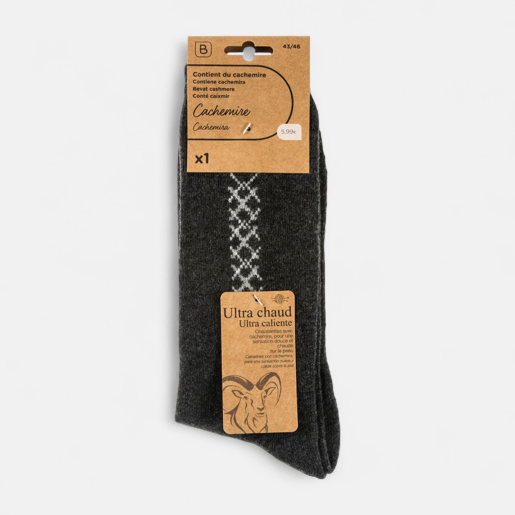 Chaussettes Homme gris