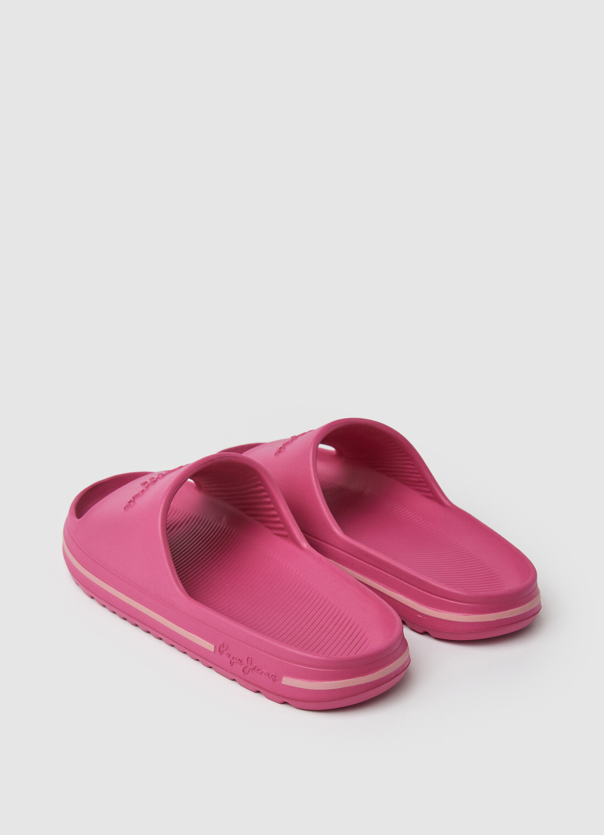 Chinelo de praia estilo slide - rosa vibrante