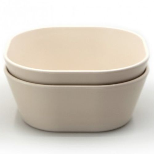 Mushie kinderkommen vierkant - ivory - 2st