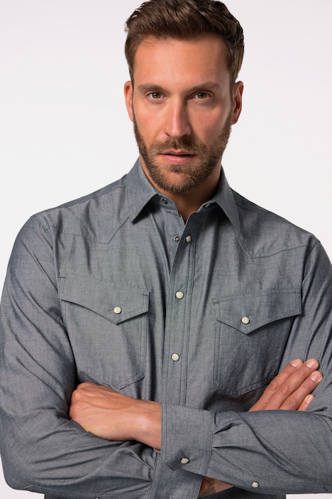 Hemd, Langarm, Cowboy, Kentkragen, Modern Fit, bis 8 XL
