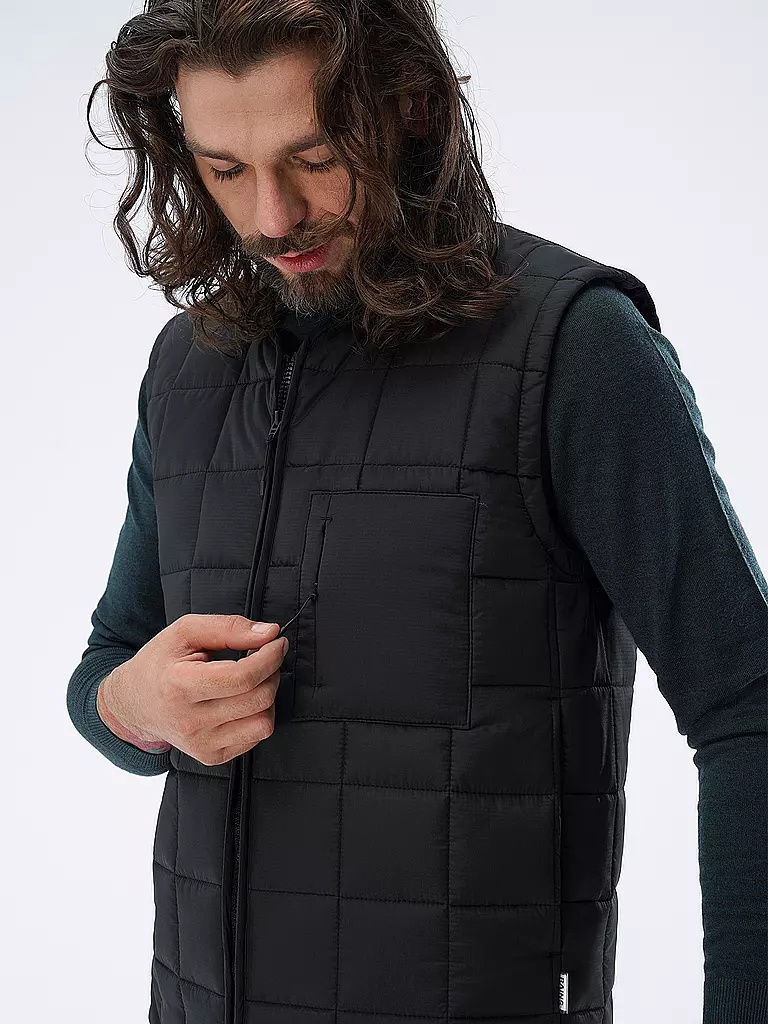 RAINS Steppgilet  schwarz