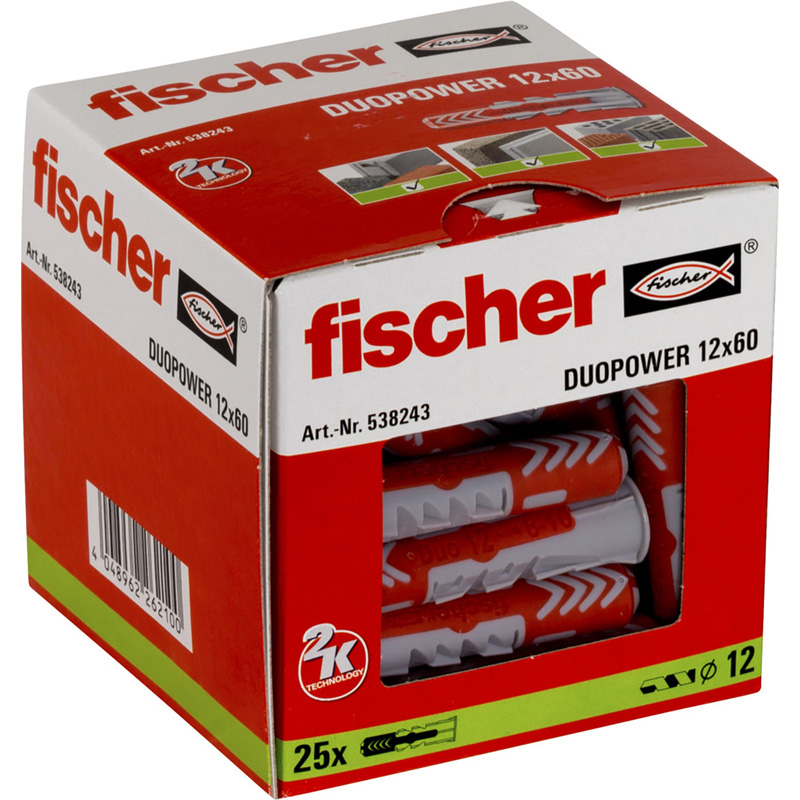 Fischer Duopower pluggen 12x60mm