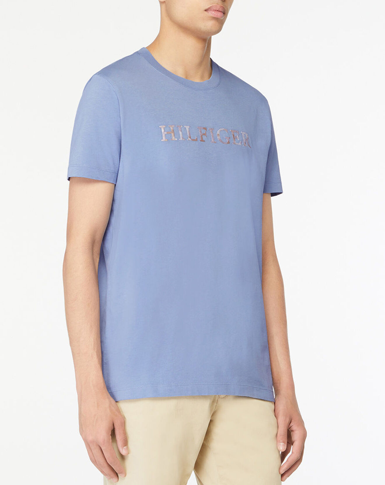 Tommy Hilfiger T-Shirt Floral Embroidery bleu ciel