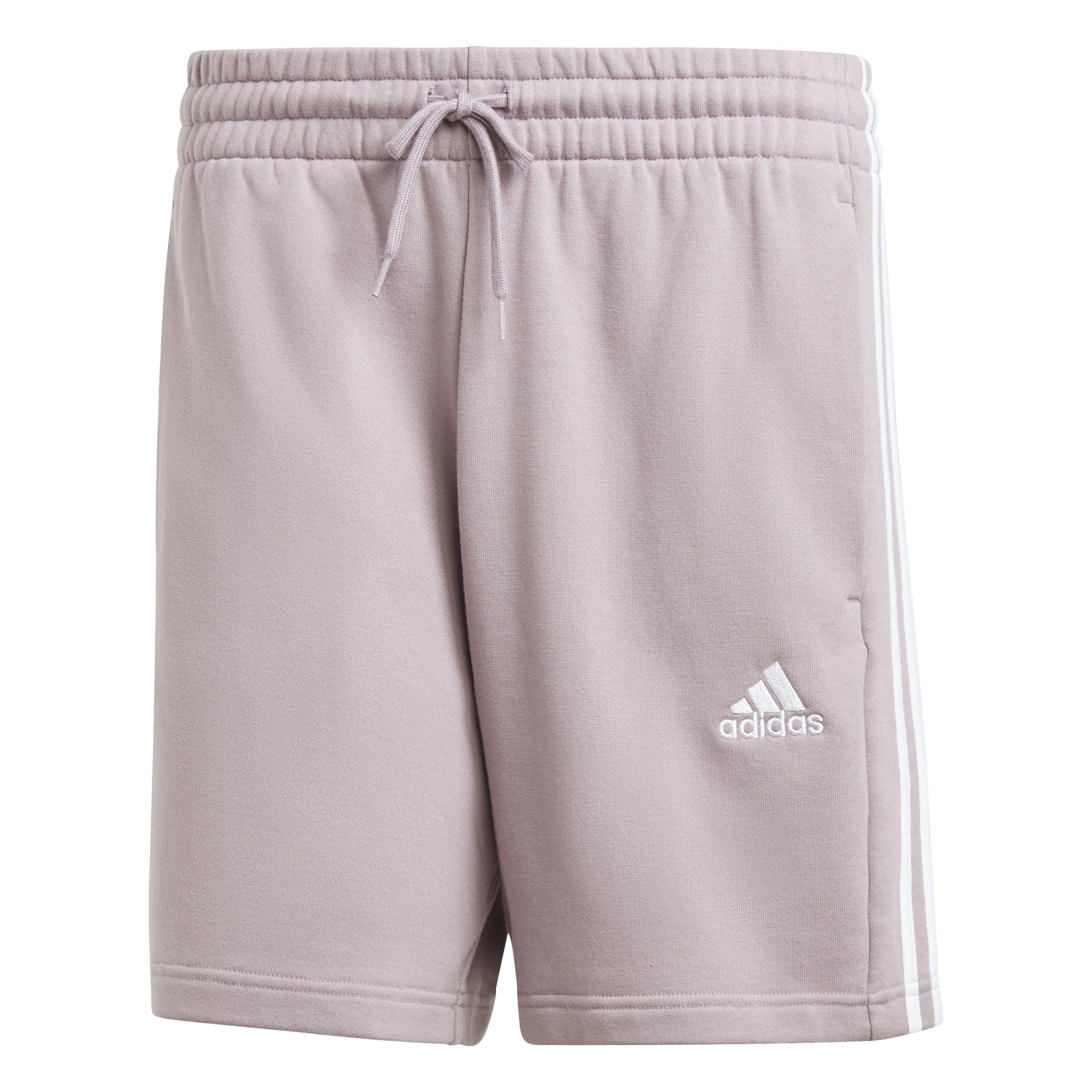 adidas Essentials 3 Stripe Fleece Shorts Mens