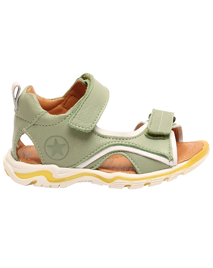 Leder-Sandalen ARTHUR mit Klett in aqua