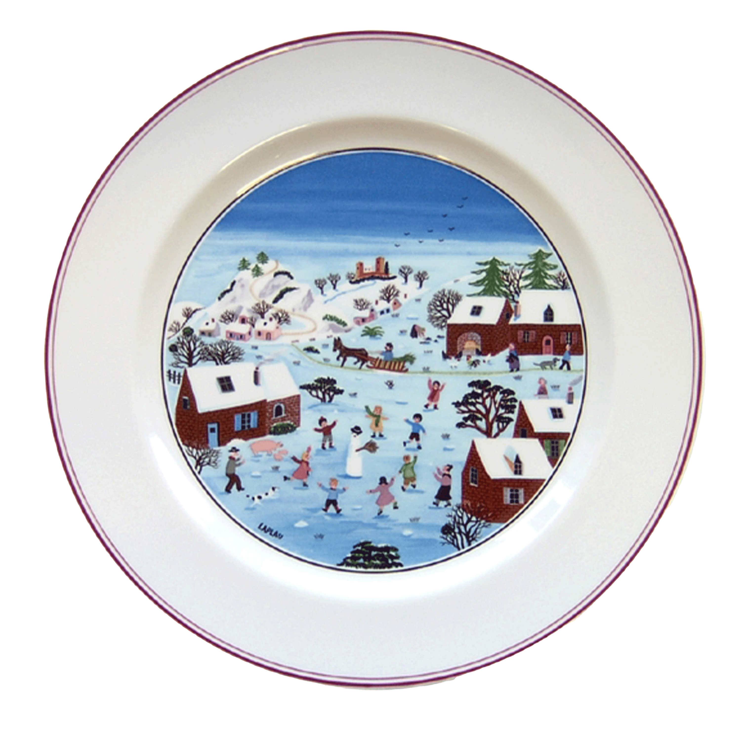 Design Naif Dinner plate Multi-colored, 10.7'', Premium Porcelain