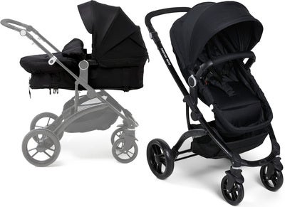 Beemoo Move 2-in-1 Kombivogn Inkl. Beemoo Route i-Size Babybilstol, Black/Black Stone