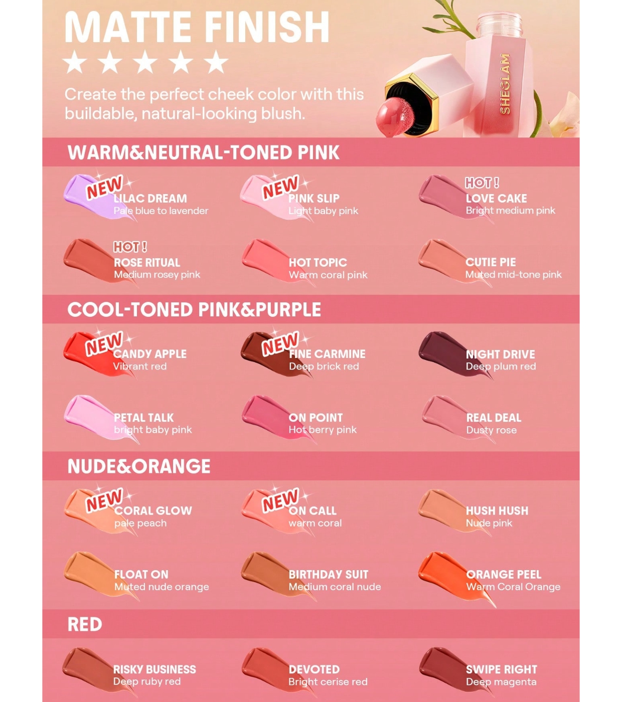 SHEGLAM - Blush Líquido Color Bloom - Swipe Right